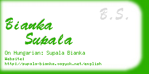 bianka supala business card